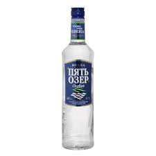 vodka de la marca Piat Ozer (Cinco Lagos) Rusia